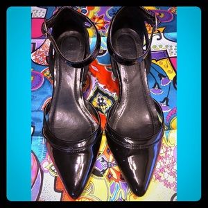 Black Ankle Strap Pumps